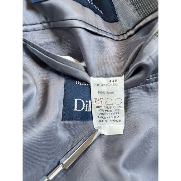 Polo Ralph Lauren Blazer Jacket Mens 44R Gray Wool Silk Two Button - Flaw - Picture 4 of 10